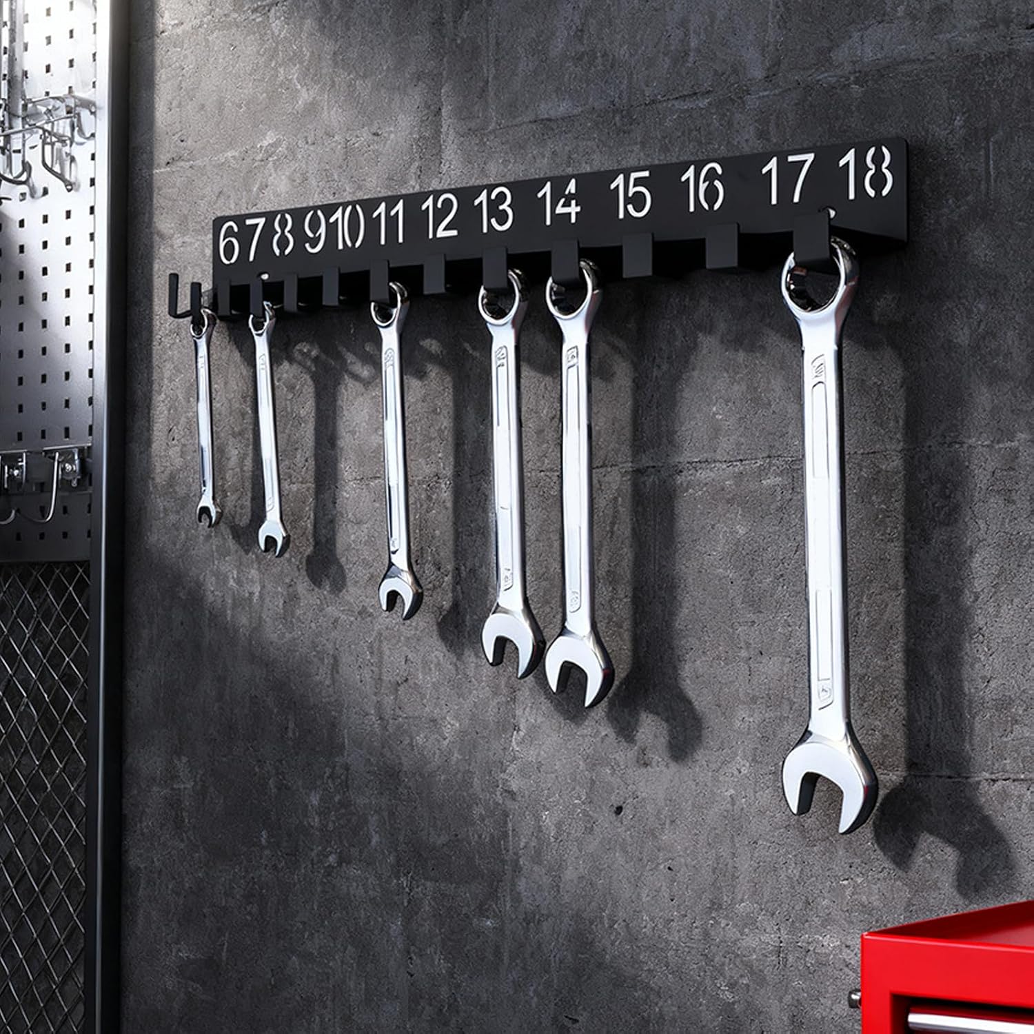  Porte-outils Mural En Fer, Crochets Et Clés Pour Maison, Garage, Atelier, Support De Rangement, Accessoires D'outils, Organiseurs Muraux