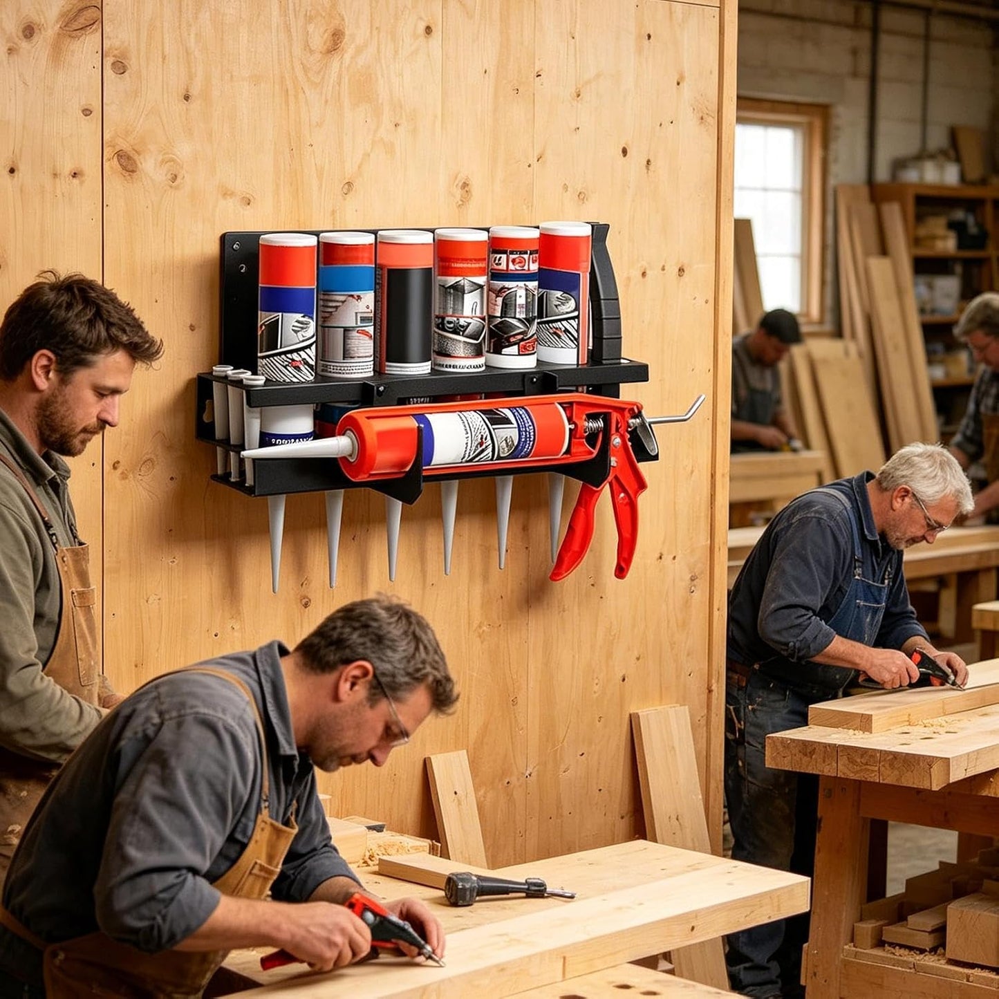  Organisateur De Bombes Aérosols - Rack À Cartouches D'Étanchéité - Support Mural De Rangement Pour Mastic Atelier - Pour Industrie, Maison, Garage, Atelier, Cabanon, Abri De Jardin, Entrepôt, Dépôt Et