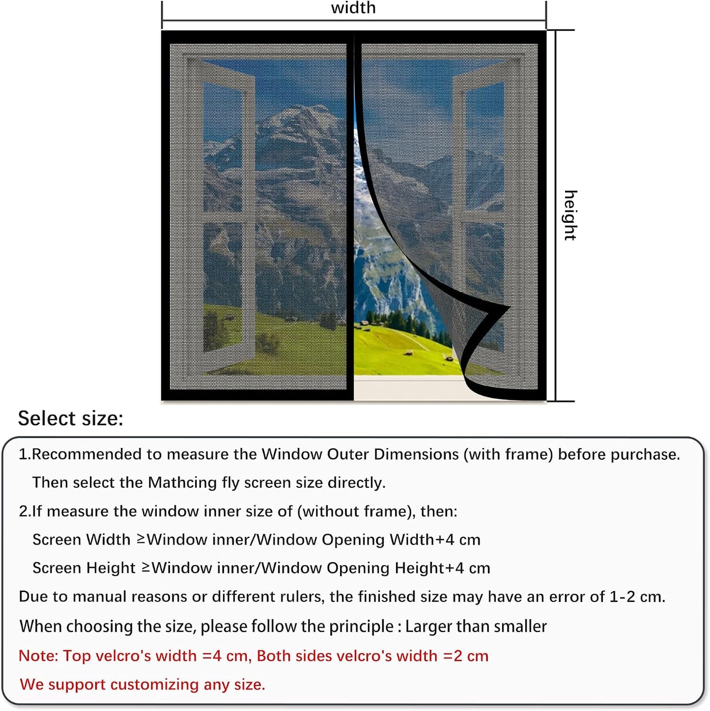  Magnetic Insect Repellent Curtain 98 X 113 Cm Magnetic Mosquito Net Door Magnets And Adhesive Strip For Living Room Window Balcony White