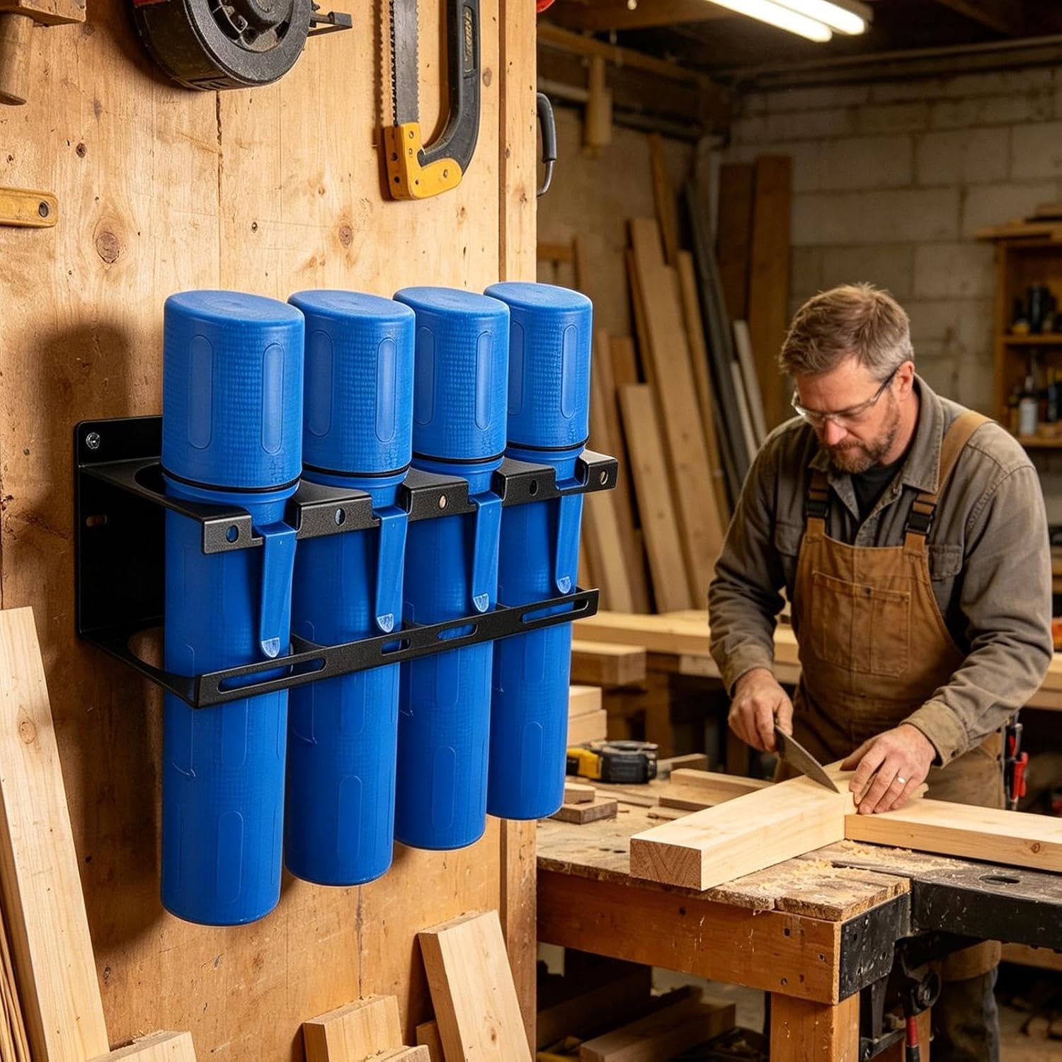  Râtelier Pour Baguettes De Soudage - Rangement Mural En Fer à 4 Fentes - Porte-électrode De Soudage Et Stockage De Baguettes,Pour Intérieur, Maison, Bureau, Sous-sol, Appartement, Dortoir, Technicien,