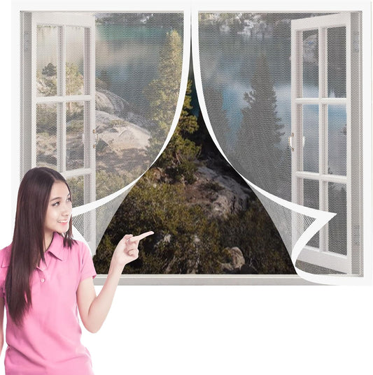  Magnetic Insect Screen Door Window 83 X 142 Cm Folding Insect Screen For Most Types Of Windows Or Doors, White